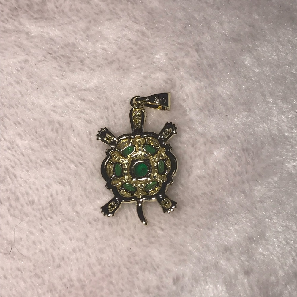 Elegant Xuping Jewelry Charm Gold & Green Sea Turtle Fashion Jewelry Pendant New - Picture 3 of 10